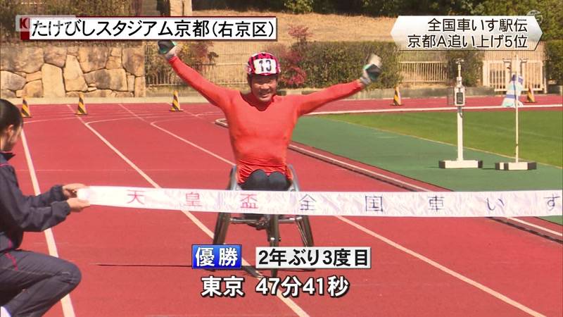 全国車いす駅伝　東京が福岡Ａを逆転し2年ぶり3度目優勝　京都Ａは追い上げ5位