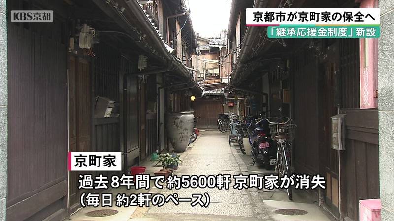 京都市 京町家の保全へ「継承応援金制度」新設