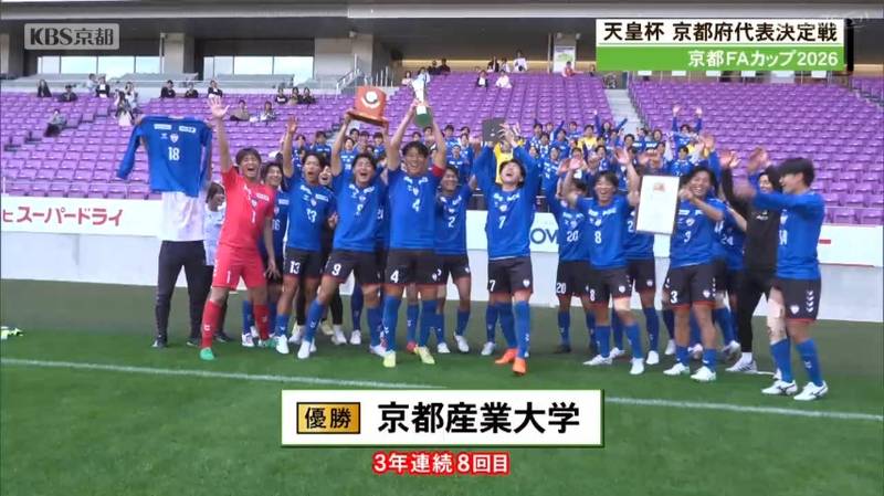 天皇杯出場をかけて京都FAカップ決勝 京都産業大学が3年連続8回目の優勝!