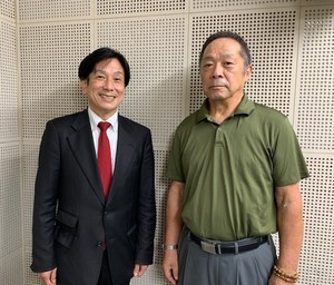 桂米團治さん / NPO法人大文字保存会・長谷川綉二さん